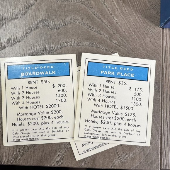 Monopoly DELUXE Edition Parker Brothers Board Game Vintage 1995 - Picture 11 of 16